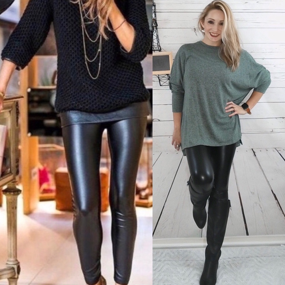 Faux leather leggings